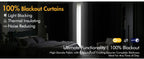 Ombre 100% Blackout Curtains, Navy Blue and Greyish White Full Room Darkening Thermal Insulated 84 Inches Long Drapes for Bedroom/Living Room Grommet Window Treatments Modern 52Wx84L, Set of 2