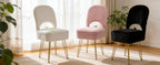 New Upgrade Small Vanity Chair with Storage and Folding Back, White Vanity Stool wiht Ergonomic Backrest and Metal Legs, Furry Padded Ottoman for Makeup Room, Bedroom