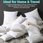 QUBA LINEN 18 x 18 Throw Pillow Insert - Pack of 2 White, Down Alternative Pillow Inserts for Decorative Pillow Covers, Throw Pillows for Bed, Couch Pillows for Living Room (Pack of 2)