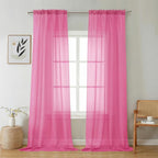 Sheer Navy Blue Curtains 84 inch Length 2 Panels Set, Airy Soft-Touching Rod Pocket Voile Drapes for Living Room/Bedroom, Each 40W x 84L