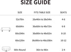 Faux Linen Tablecloths for Rectangle Tables, Burlap Textured Table Cloths Washable Farmhouse Table Cover Water Resistant for Dining, Wedding, Outdoor(Khaki, 52"×70")