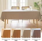Textured Polyester Tablecloth Rectangle 52x70 Waterproof Spill-Proof Wipeable Table Cloth Wrinkle Free Dining Table Cover for Birthday Farmhouse Spring Tablecloths Up to 36‘'X54''