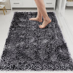 Bathroom Rugs Mat 60 x 36, Thick Soft Absorbent Chenille Bath Rugs, Rubber Backing Bath Mats for Bathroom Floor, Tub, Shower, Bedroom, Home Decor Accessories, Quick Dry Machine Washable, Beige