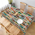 Teal Grey Tablecloth Turquoise Rectangle Table Cloth Washable Table Cover for Decoration Kitchen Dining Room 60x90 Inch