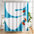 Shower Curtain, Washable Cloth Black Shower Curtain Sets with 12 Shower Curtain Hooks, Fabric Rustic Black and White Striped Curtain, Farmhouse Bathroom Curtains, 72x72 Inches