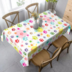 Teal Grey Tablecloth Turquoise Rectangle Table Cloth Washable Table Cover for Decoration Kitchen Dining Room 60x90 Inch