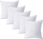 QUBA LINEN 18 x 18 Throw Pillow Insert - Pack of 2 White, Down Alternative Pillow Inserts for Decorative Pillow Covers, Throw Pillows for Bed, Couch Pillows for Living Room (Pack of 2)