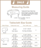 Tablecloths for Rectangle Tables, Cotton Linen Table Cloth Waterproof Tablecloth Wrinkle Free Farmhouse Dining Tables Cover, Soft Fabric Table Cloths with Tassels, Brown, 55" X 70", 4-6 Seats