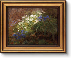 Gold Framed Vintage Wall Art for Living Room, Flowers Painting Canvas Prints Shelf Decor for Kitchen, Aesthetic Bedroom Wall Art, Christmas Gifts for Friends or Family (White Hydrangea 8"x10")