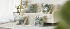 colorlife Bless Our Home Farmhouse Eucalyptus Leaves Throw Pillow Covers, 18 x 18 Inch Truck Home Sweet Home Cushion Case Decorations Set of 4