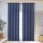 Black Curtains 63 Inch Length 2 Panels Set for Living Room Bedroom, Light Filtering Faux Linen Textured Soft Window Curtain, Airy Soft Rod Pocket cortinas para cuarto, 40Wx63L Inches, 2 Pcs