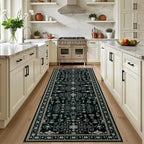 5x7 Area Rugs Living Room Rug: Washable Vintage Boho Rug No Slip Stain Resistant Soft Carpet Indoor Floor Floral Large Carpets for Bedroom Dining Room Farmhouse Nursery Hallway Home Office Beige