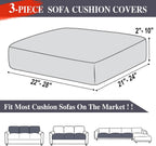 Couch Cushion Covers Seat Cushion Cover Stretch Couch Cover Separate Sectional Sofa Slipcovers Furniture Protector(3 Pieces for Seat or Sofa Backrest, Dark Grey)