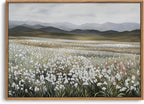 Framed Canvas Wall Art,Vintage Decor,Landscape Nature Country Wildflower Paintings Farmhouse Pictures Modern Artwork Rustic Fall Flower Prints Cottagecore Office Living Room Bedroom Bathroom