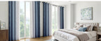 Ombre 100% Blackout Curtains, Navy Blue and Greyish White Full Room Darkening Thermal Insulated 84 Inches Long Drapes for Bedroom/Living Room Grommet Window Treatments Modern 52Wx84L, Set of 2