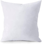 QUBA LINEN 18 x 18 Throw Pillow Insert - Pack of 2 White, Down Alternative Pillow Inserts for Decorative Pillow Covers, Throw Pillows for Bed, Couch Pillows for Living Room (Pack of 2)