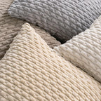 Set of 4 Neutral Decorative Throw Pillow Covers 18x18 Inch Corduroy Pillow Covers for Bed Couch Sofa Living Room Soft Square Cushion Cases