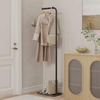 Metal Coat Rack Freestanding, Stable Clothing Rack with Rock Base, Coat Tree Suitable for Bedroom, Hallway, Office, 70.8 Inches High, Black