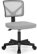 Small Office Desk Chair, Ergonomic Low-Back Mesh Rolling Work Swivel Chairs with Wheels, Armless Comfortable Seat Lumbar Support for Home, Bedroom, Study, Student, Adults,Classic Black